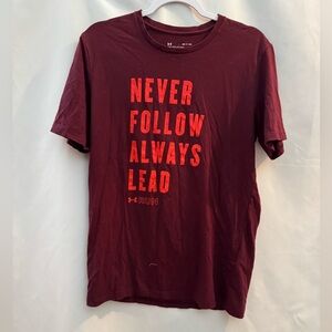 Under Armour Men’s DriFit Never Follow Always Lead Maroon S